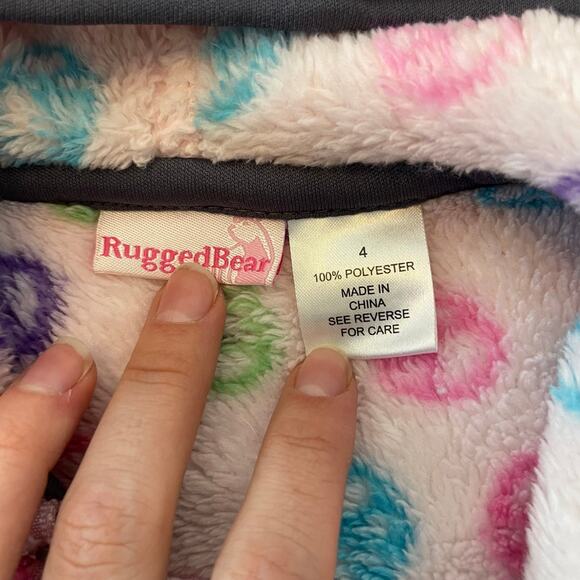 Rugged Bear Girls Fleece Zip Up Hoodie - Picture 7 of 10